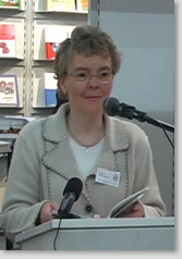 Foto: Autorin Ulrike Kueppers bei Ihrer Lesung auf der Frankfurter Buchmesse 2008