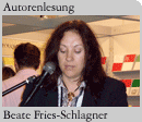 Foto: Autorin Beate Fries-Schlagner bei Ihrer Leseung auf der Frankfurter Buchmesse 2007