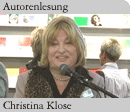 Foto: Autorin Christina Klose bei ihrer Lesung auf der Frankfurter Buchmesse 2007