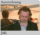 Foto: Autor JML bei seiner Lesung auf der Frankfurter Buchmesse 2007