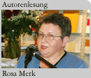 Foto: Autorin Rosa Merk bei ihrer Lesung auf der Frankfurter Buchmesse 2007